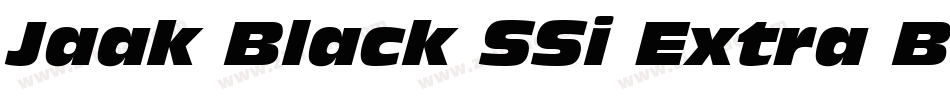 Jaak Black SSi Extra Bold字体转换